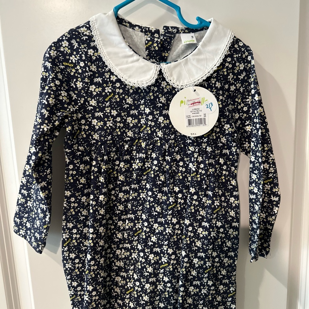 Pimpelle Floral Dress with White Collar